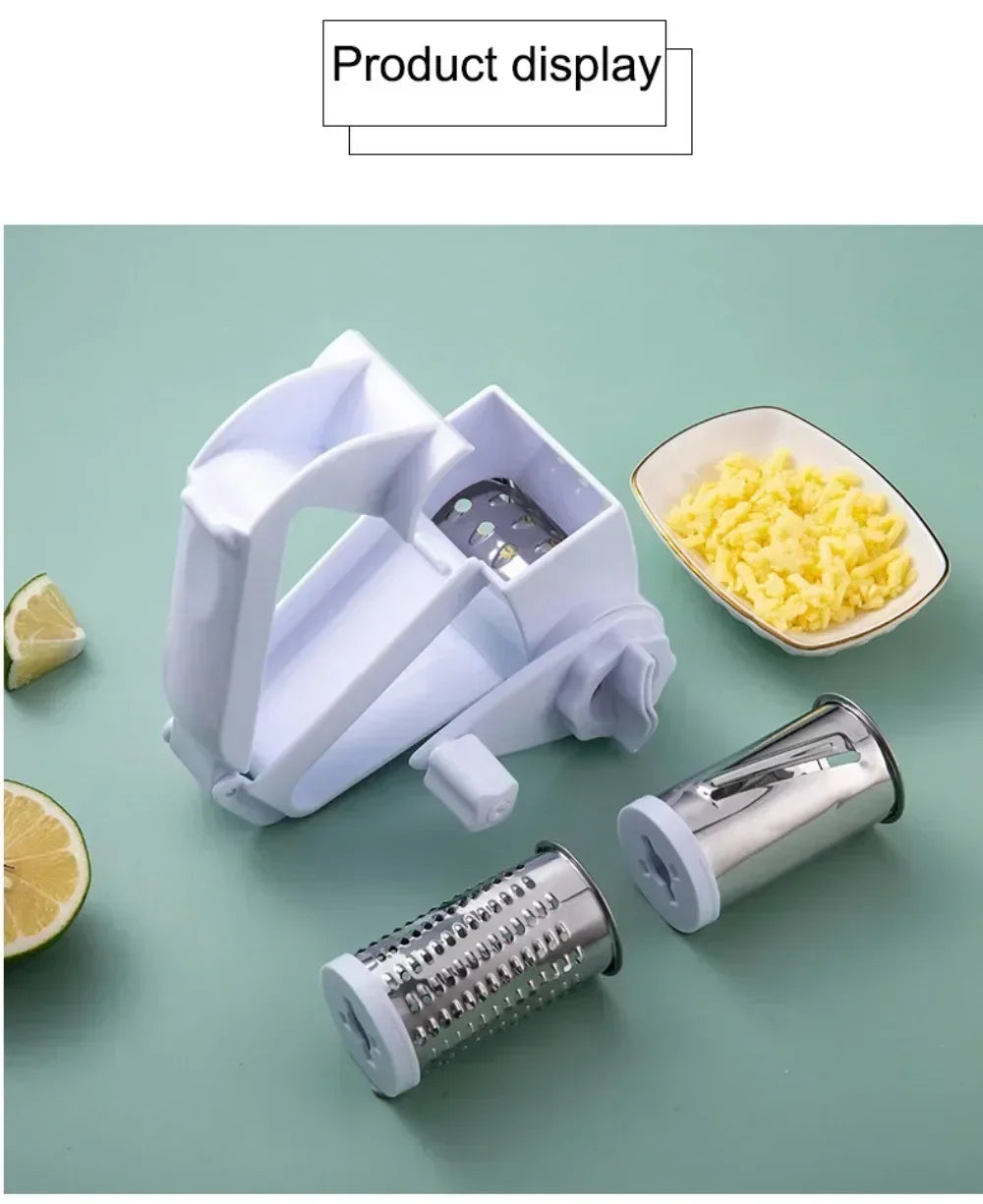 1 and 3 In 1 Kitchen Supplies Plastic Hand cranked rotating cheese planer creative cheese grater Multi functional cheese grater