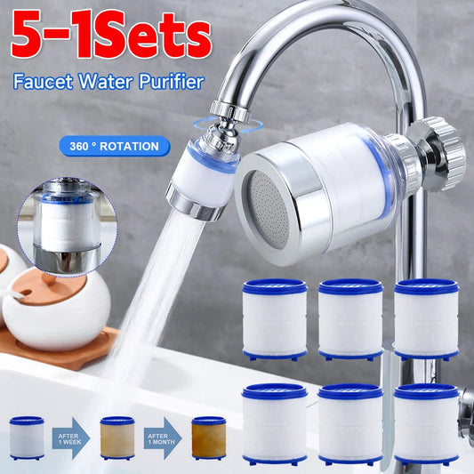 Faucet Filter Elements Water Purifier Filter For Shower PP Cotton Filtration For Kitchen Bathroom Remove Chlorine Heavy Metals