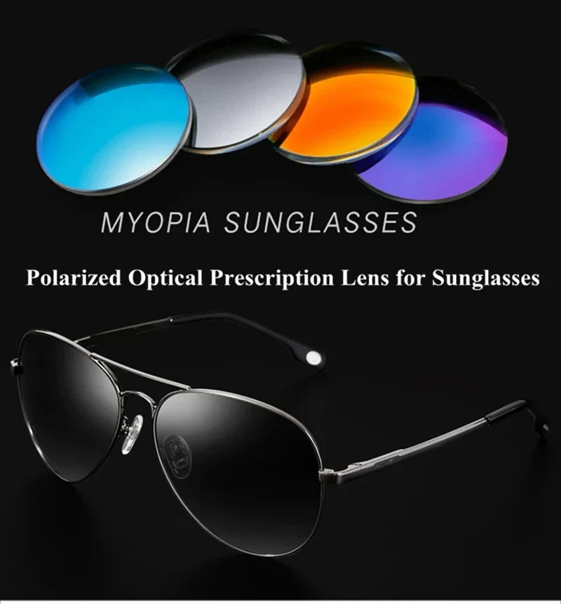 Polarized Optical Sunglasses Lenses 1.56 1.61 1.67 Mirror Prescription Myopia Aspheric UV400 Driving Sun Glasses colorful Lens