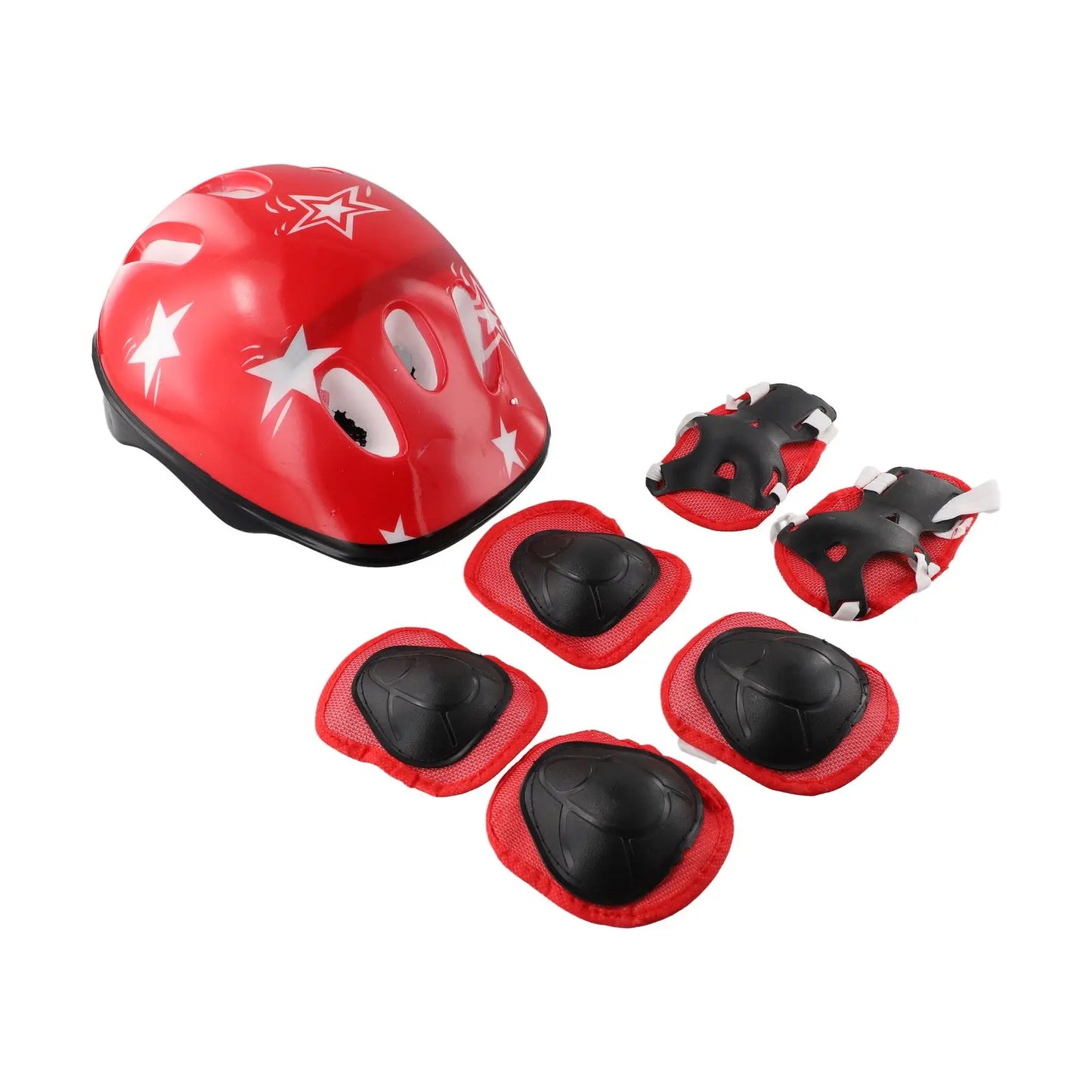 7PCS Children's Skating Protection Equipment Set 1 Helmet + 2 Knee Pads + 2 Elbow Pads + 2 Hand Pad Skating Equipment Protection