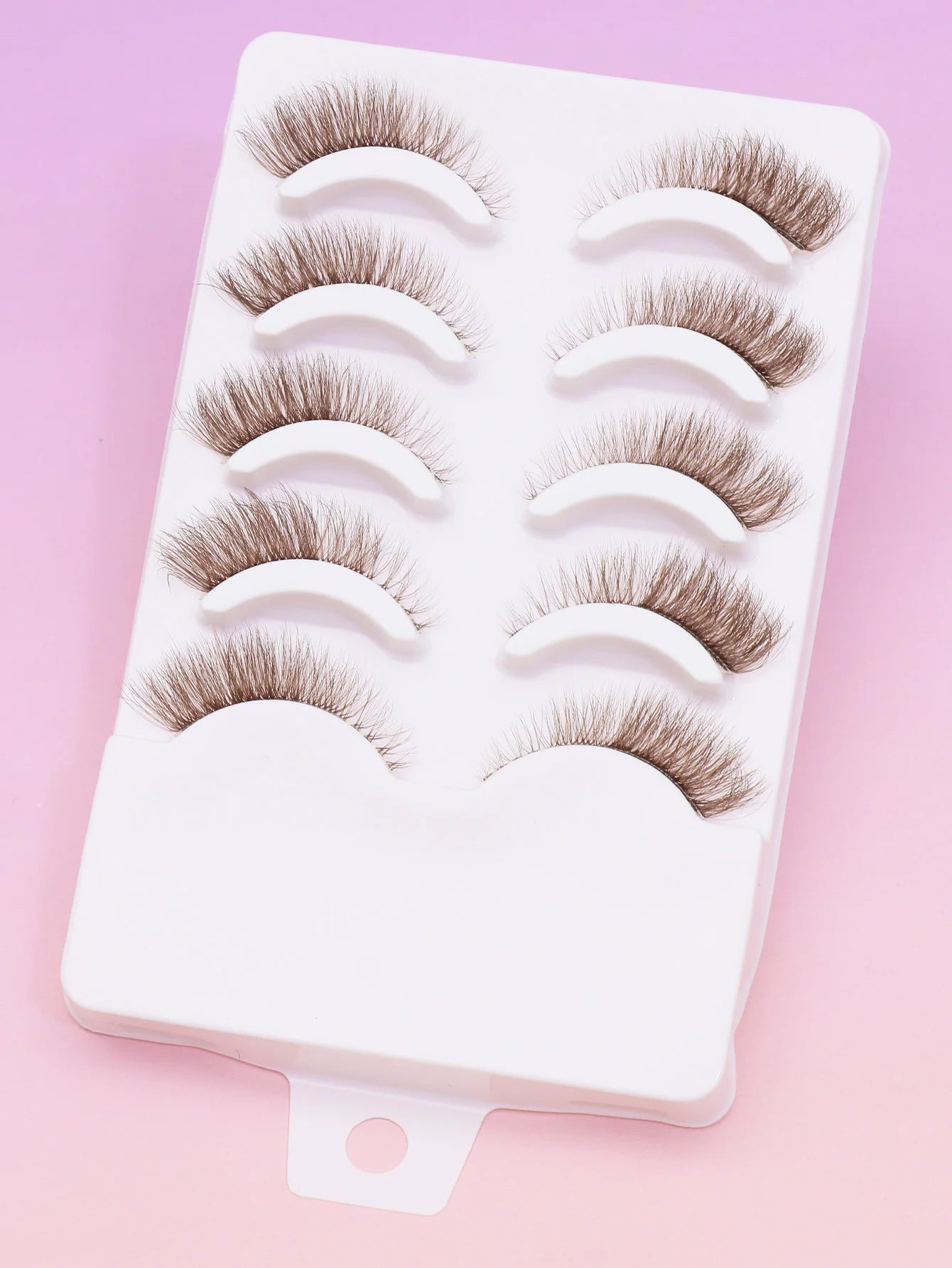 5/7/10 Pairs brown DIY Lashes Natural Clear Eyelash Volume Natural Eyelashes Soft Cross Cat Lashes Extended Outer Corner Eyelash