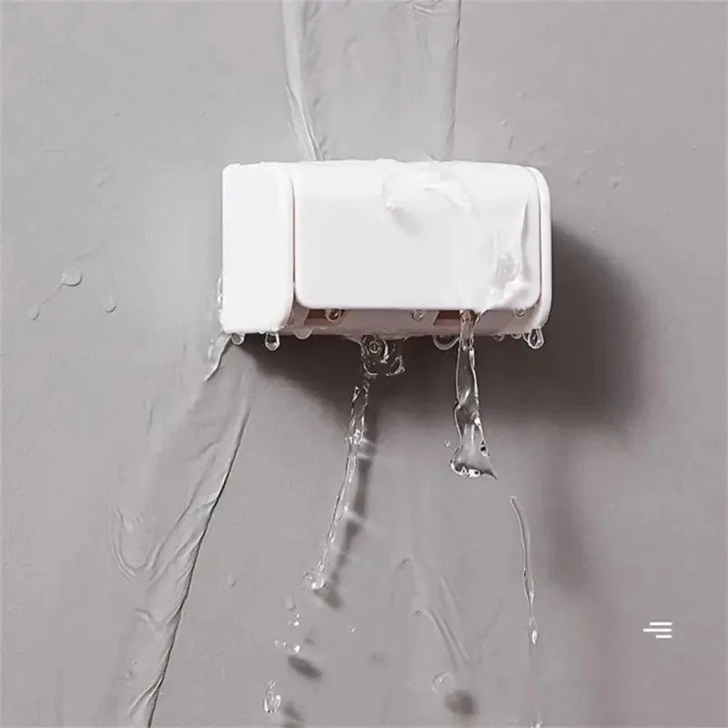 Bathroom Toothbrush Holder Wall Mounted Toothpaste Rack Punch-free Tooth Brush Storage Holder Bathroom Accessories