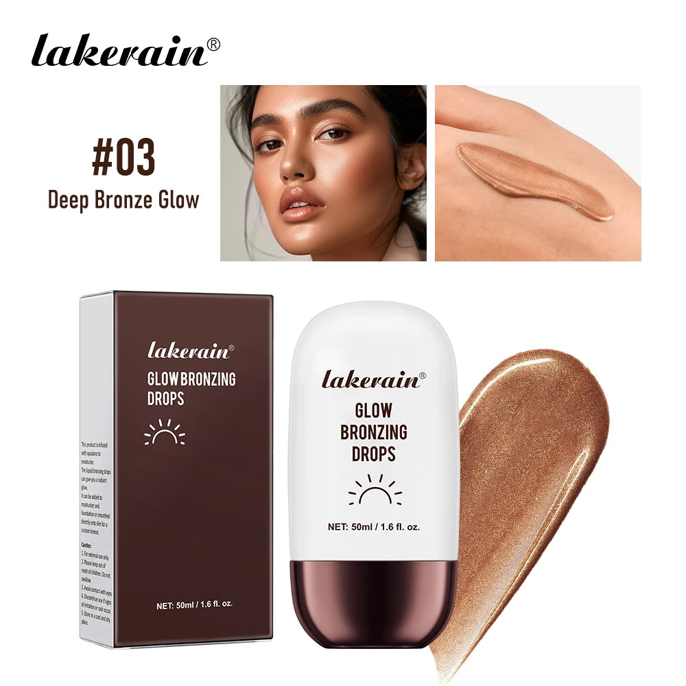 Lakerain Glow Bronzing Drops Face Peptide Serums Liquid Bronzer Cream Hydrating Makeup For An Everyday Radiant Glow Summer Glow