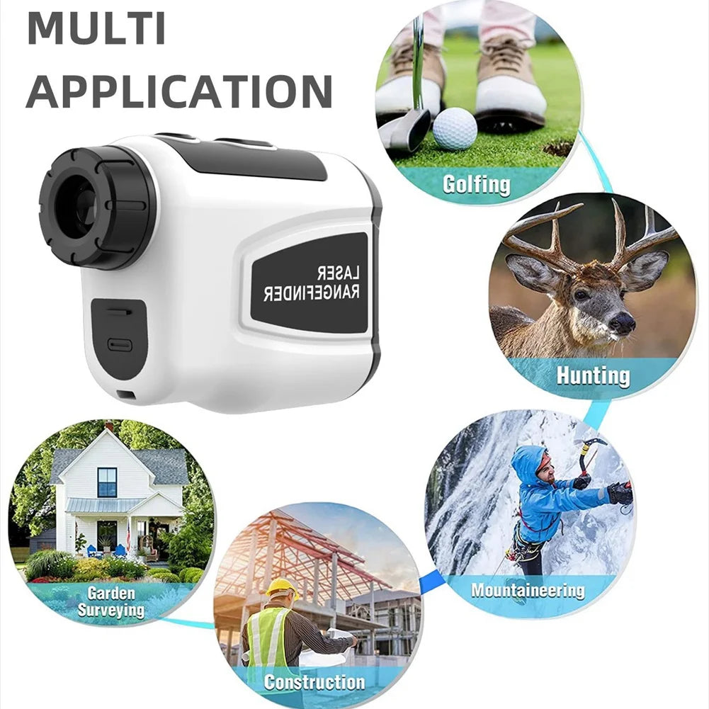 FORW-Multifunctional Golf Laser Rangefinder 600M Rechargeable Laser Distance Meter With Flagpole Lock And Slope Compensation