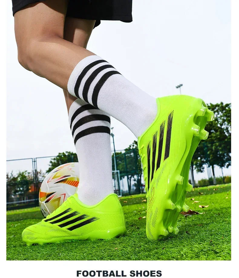 Adult Football Shoes Lightweight Wear-resistant Soccer Boots Anti-slip Outdoor Turf Training Sports for Men Youth Daily Match