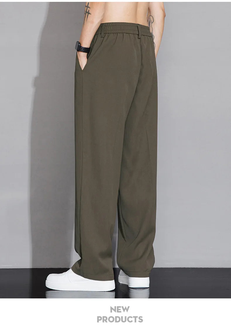 New Outdoor Pants Loose Straight Leg Pants Casual Pants Spring And Summer Ice Silk Pants Work Clothes Sports Men's Sports Pants