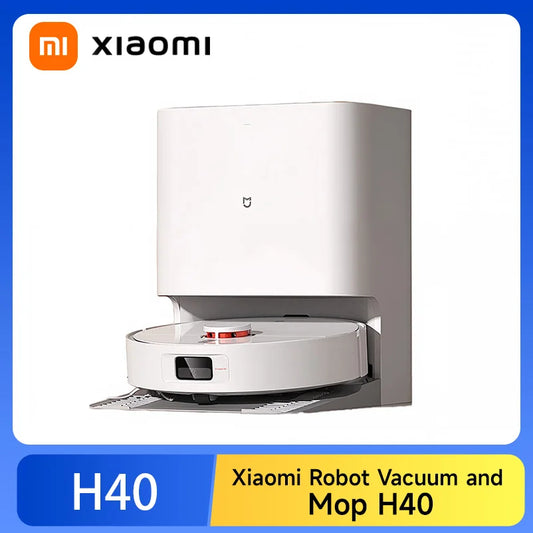 【Xiaomi】 Robot Vacuum H40, 10,000 Pa Powerful Aspiration, Ultra-Accurate Cleaning with Navigation LDS, 2-in-1: Vacuum and Wash