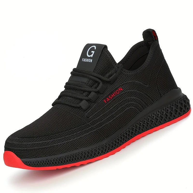 Work Shoes With Steel Toe Boots Anti Smash Safety Shoes Men Women Light Work Sneakers Breathable Anti-Stab Indestructible Shoes