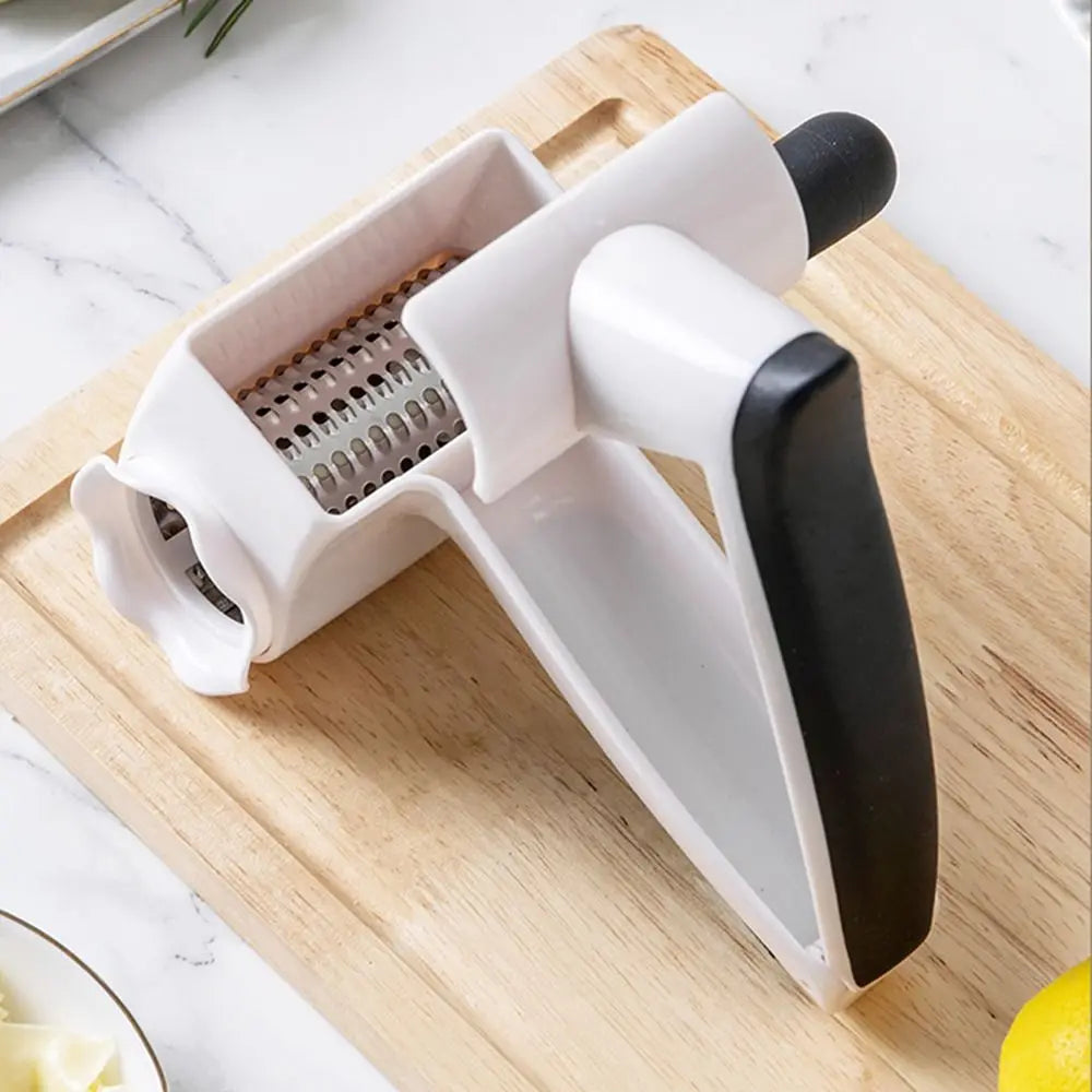 3-in-1 Hand-Cranked Cheese Grater Rotary Multi-functional Parmesan Cheese Shredder Hand Crank Stainless Steel Drum