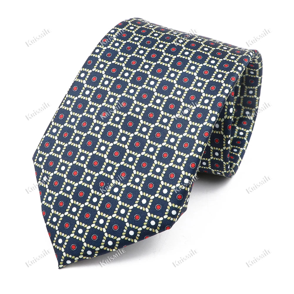 New Design Bohemian Style Necktie For Men Silk Touch Soft Blue Red Yellow Necktie Fit Wedding Party Business Office Accessory