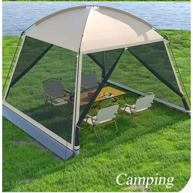 Large Outdoor Tent Canopy Sunshade Screen Gazebo Portable Mosquito Proof Camping Shelter