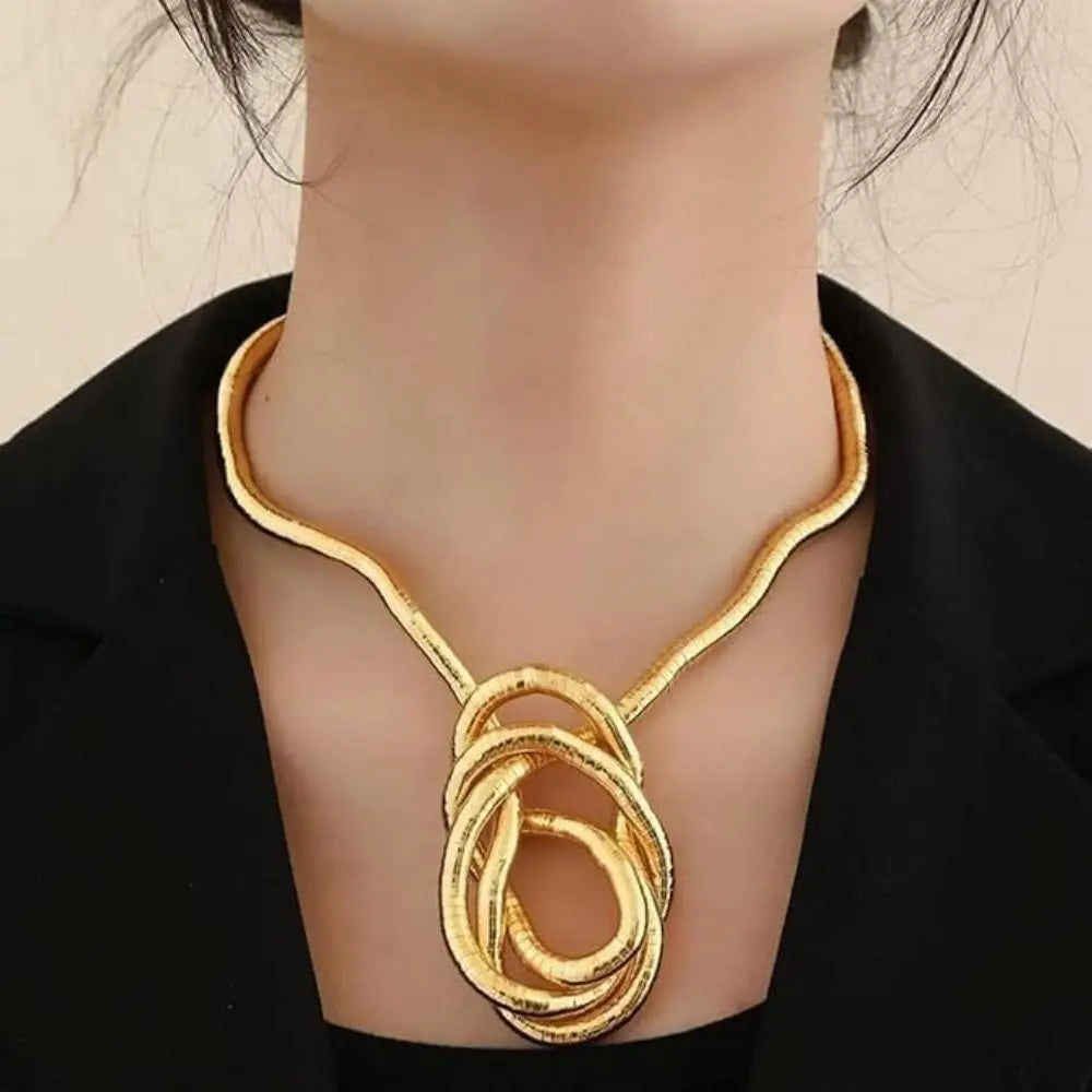 Bendable Snake Necklace Bendable Gold Silver Necklace Flexible Bracelet Twistable Choker for Women Girls Jewelry Accessories