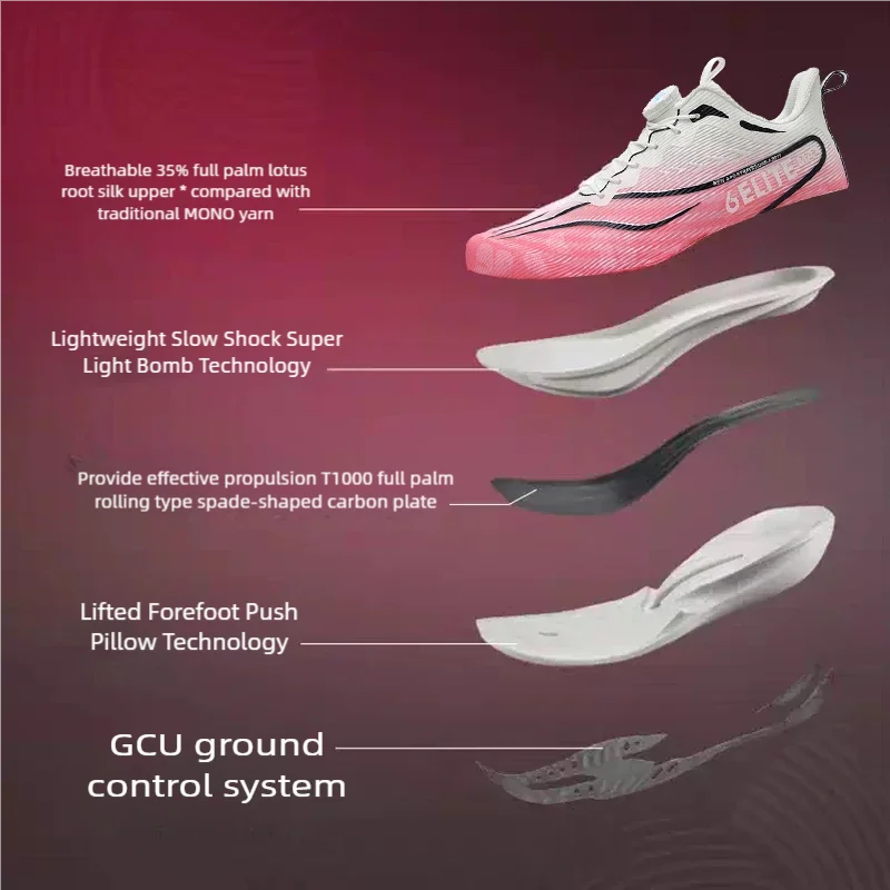 Running Shoes Men High Quality Full Palm Carbon Plate Cushion Professional Training Shoes Lightweight Wear-Resistant Sneakers