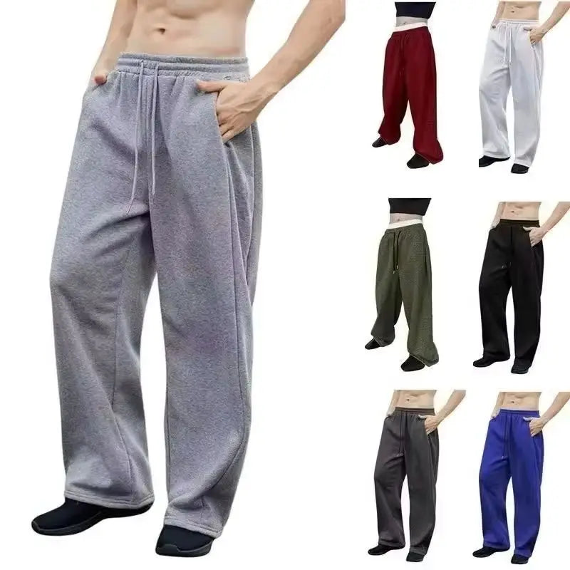 2025 New Korean style Sweatpants Sport Pants Men Running Pants Spring Summer Loose Casual Sweat Pants Straight Jogging Pants Men