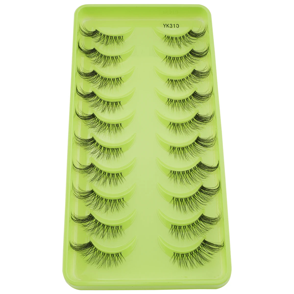 YSDO 3/7/10 Pair Half Eye Lashes Soft Natural Fake Lashes Look Short Wispy Clear Band Fox Eye Lash Faux 3d Mink Eyelashes Makeup