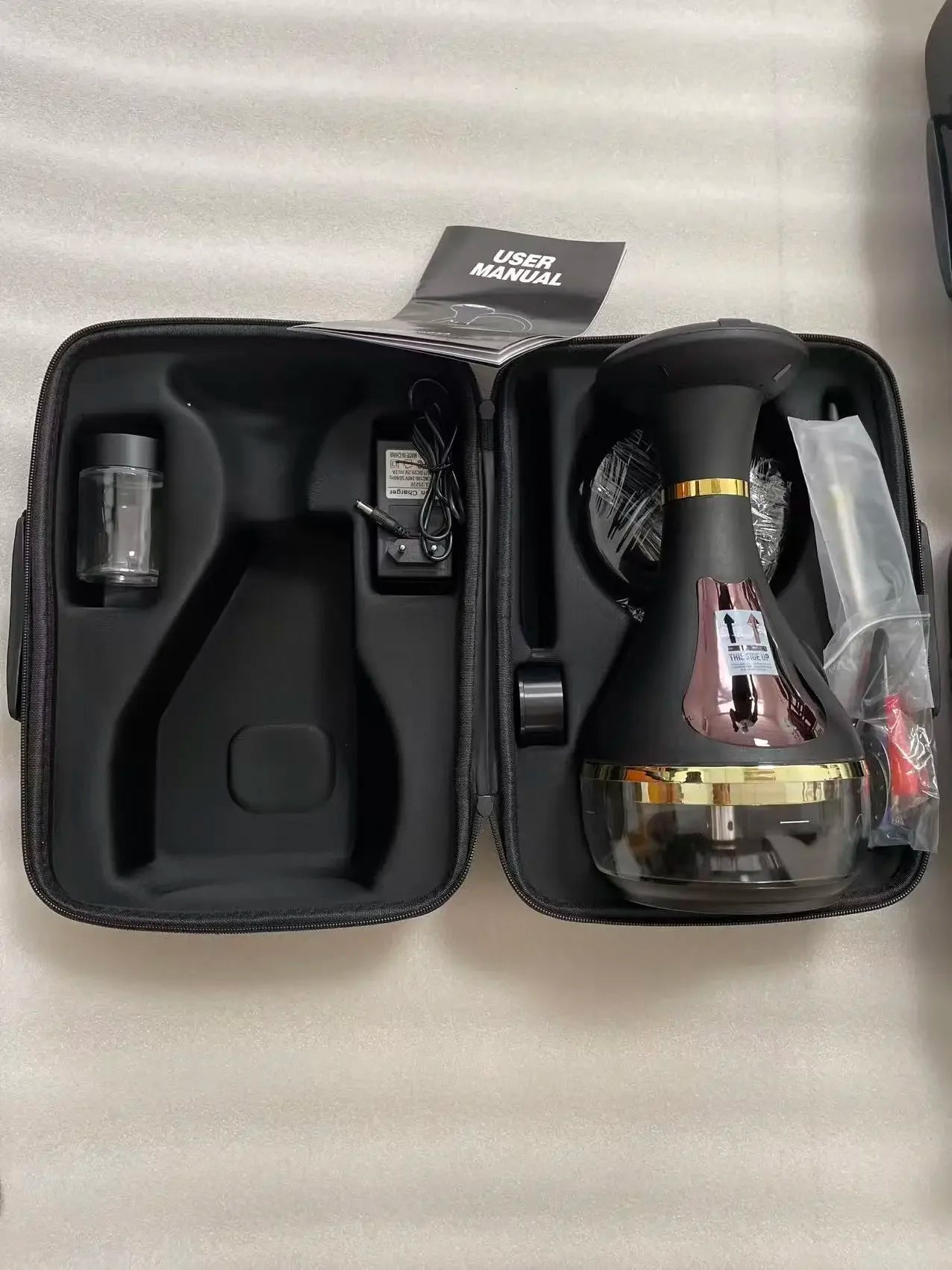 2025 Luxury Electric Portable Stainless Acrylic Hookah Electric Shisha Hookah Set High Quality Shisha with LED Display