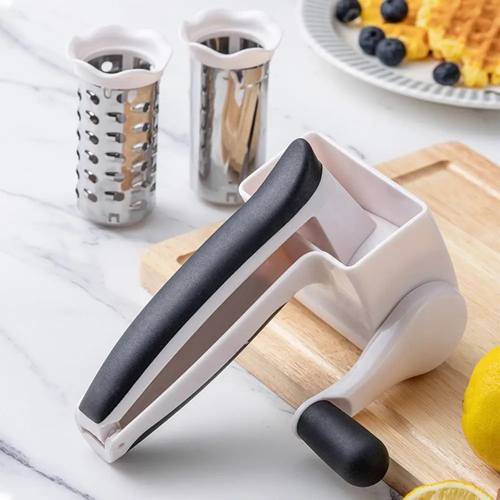 3-in-1 Hand-Cranked Cheese Grater Rotary Hand Crank Parmesan Cheese Shredder Detachable Multi-functional Chocolate Grater
