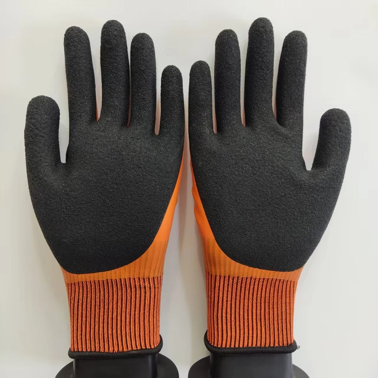 1 Pair Work Gloves Waterproof Rubber Non-Slip Double Coated Wear-Resistant Safety Gloves Construction Gardening Mechanics