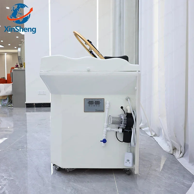 XinSheng Convenient Non Connecting Water Pipe With Water Storage Tank Head SPA Water Circulation Shampoo Basin Hair Wash Salon
