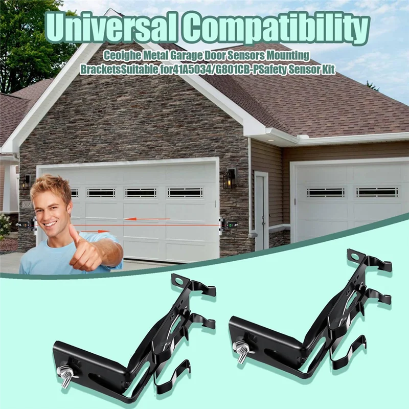 2 Pcs Garage Door Sensors Bracket, Sensor Kit Brackets, For Liftmaster/Chamberlain/Craftsman Garage Door Sensorabgi