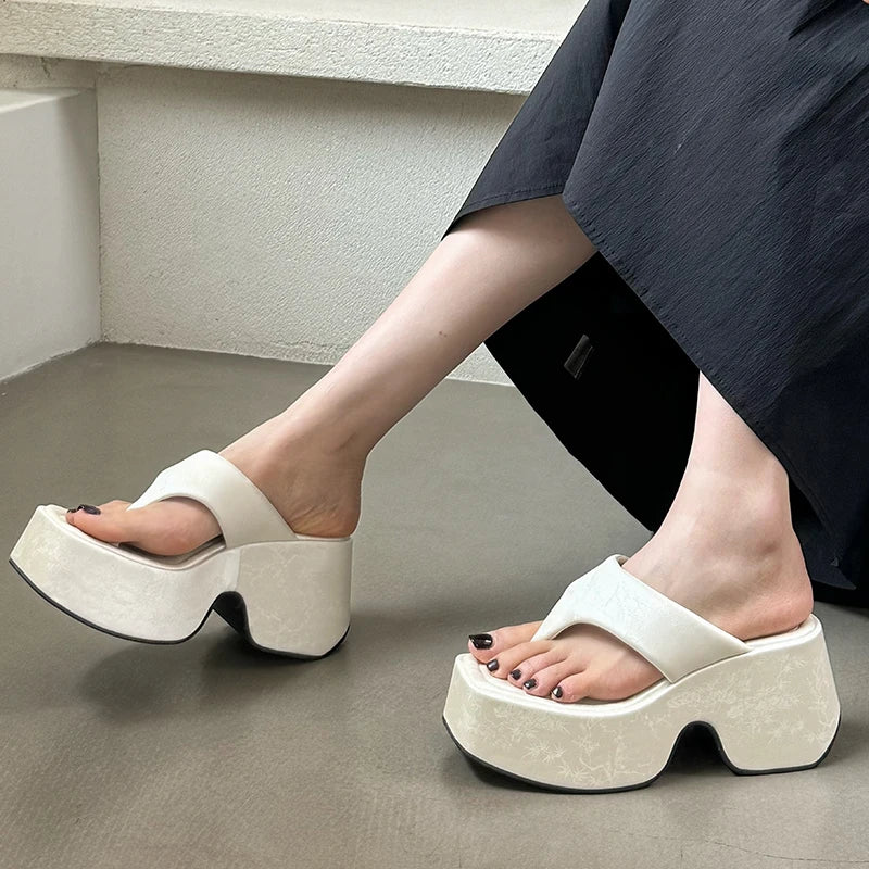 Pumps Flip Flops Slippers Shoes For Ladies New 2026 Female Footwear Platform Wedges Women Slippers Fashion Slides Heels  Shoes