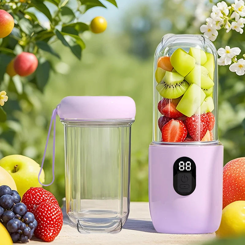 Portable Blender USB Rechargeable Cordless Mini Juicer Mixer for Smoothie Shake Protein Travel Sports Bottle Juicer Cup