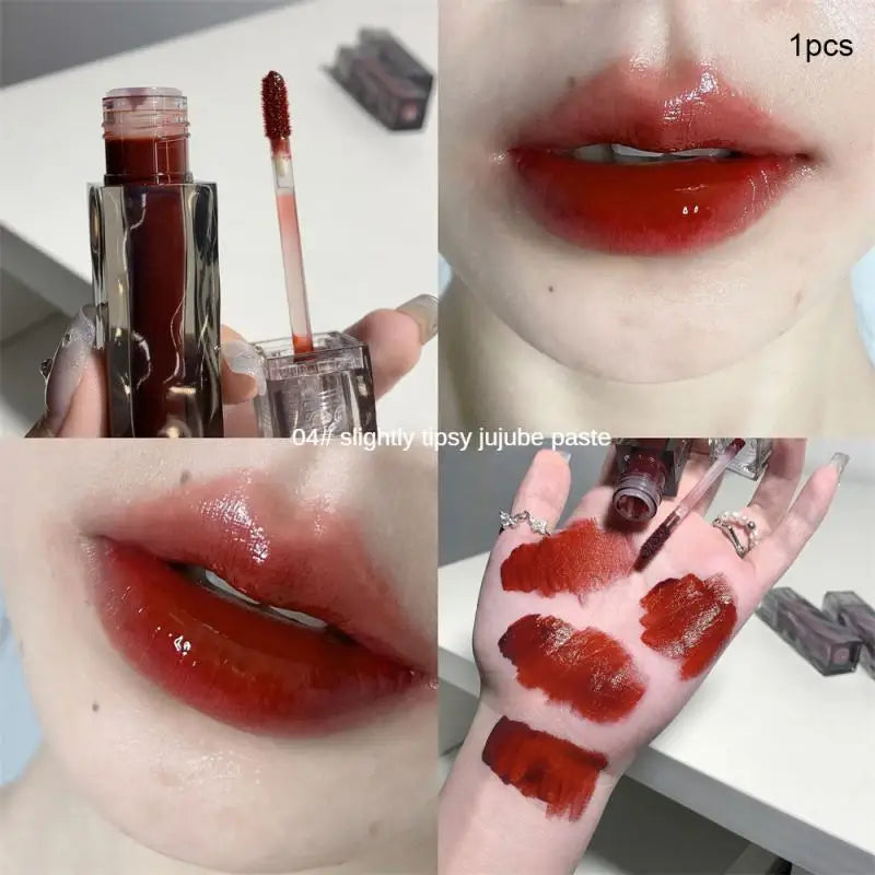 Moisturizing Mirror Lip Glaze Waterproof Sweatproof Long Lasting Lip Gloss Non-stick Cup Easy To Apply Liquid Lipstick Cosmetics