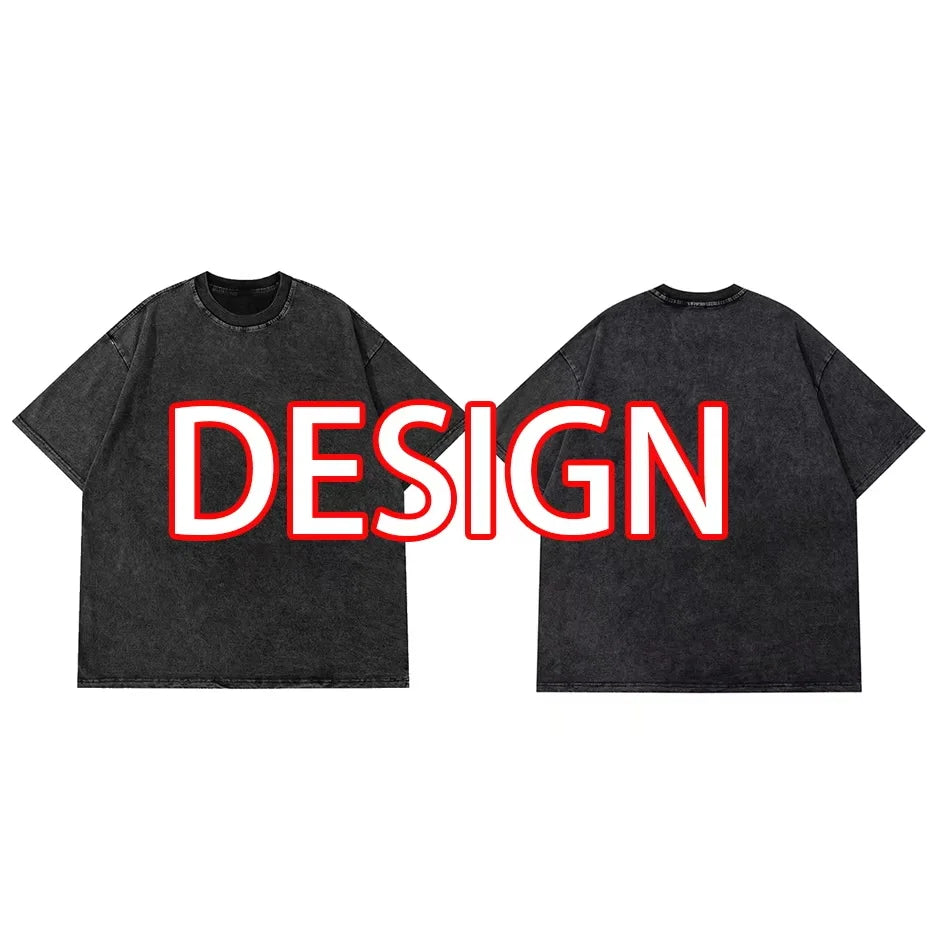 Anime Pain Printed T Shirt Men Retro Washed 100% Cotton Tops Tees Harajuku Tshirt Streetwear Hip Hop Male T-shirts 765