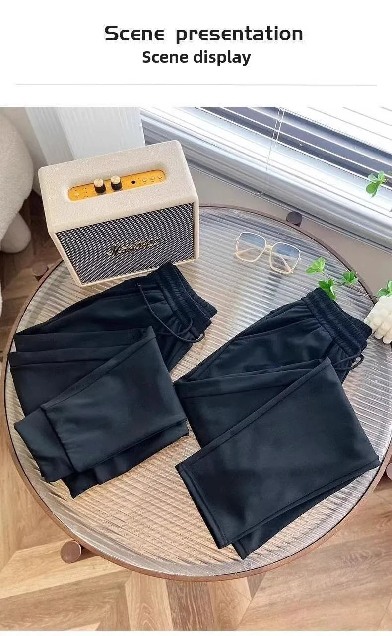 Men's Outdoor Casual Pants Thickened Fleece Lined Loose Fit Windproof Waterproof Winter Warm Cotton Trousers Straight Leg Jeans