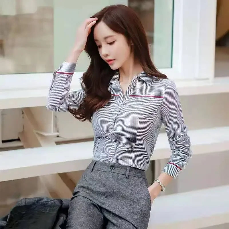 Summer Pattern Female Tops With Designs Crop Women's Shirt And Blouse Premium Promotion Elegant Social Clothing Sales Tall