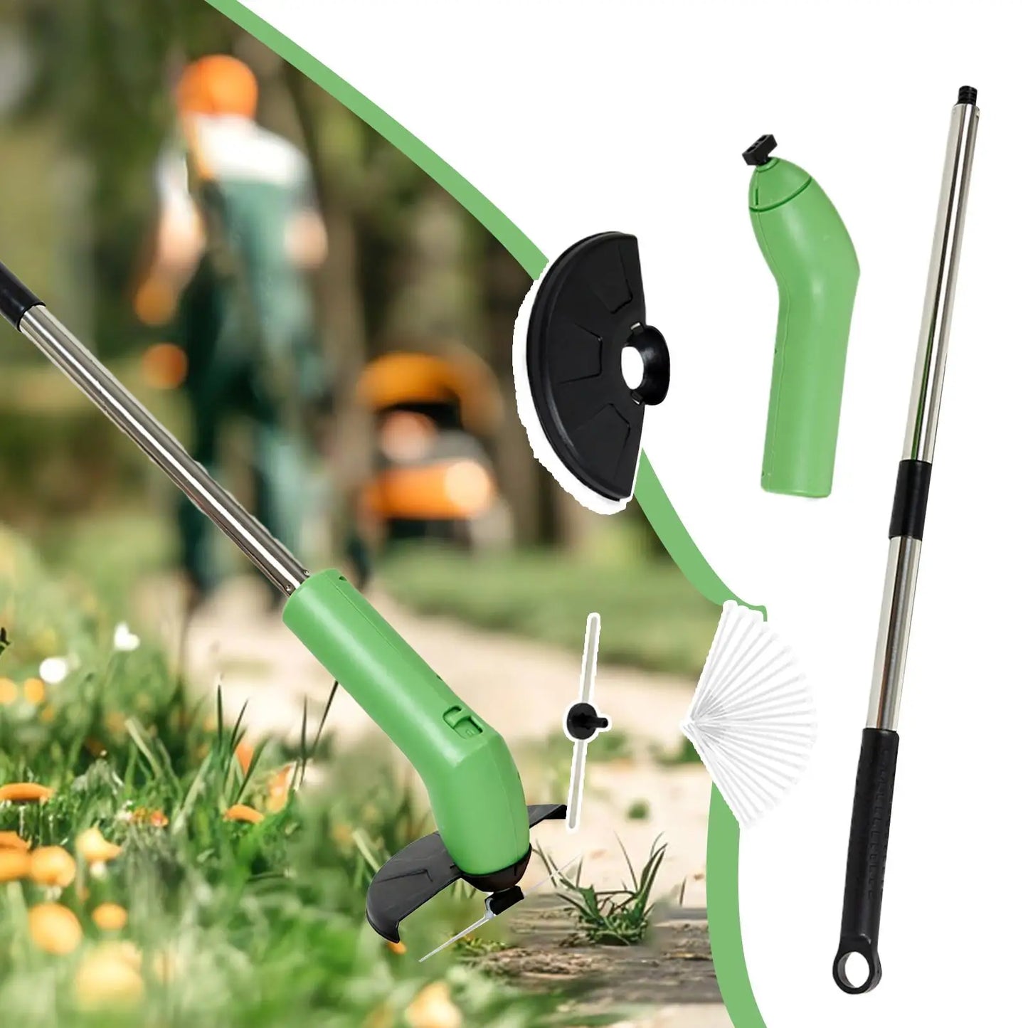 Cordless Strimmer Small Electric Edger Grass Eater Handheld Lawn Mower Weeding Tool Edging Trimming Hedge Shears for Gardeners