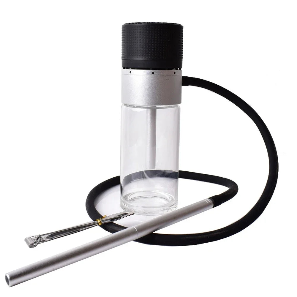 DONIRT High Quality Shisha Pipes Smoking Glass Hookah Set with Bowl Chicha Hose Portable Smoke Accessories Gifts for Car Home