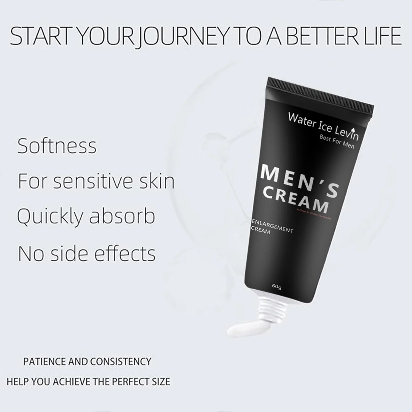 Men's Skin Friendly Massage Cream - 60g, Alcohol-Free, Suitable for All Skin Types, Deeply Nourishes and Moisturizes, and Improves Secretary Attractiveness, Ideal for Men's Personal Care
