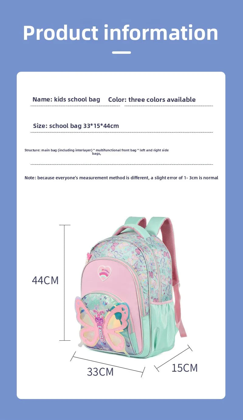 Kids School Backpacks for Girls School Bag Set with Lunch Bag Pencil case Elementary Students Backpack Cute Book Bag