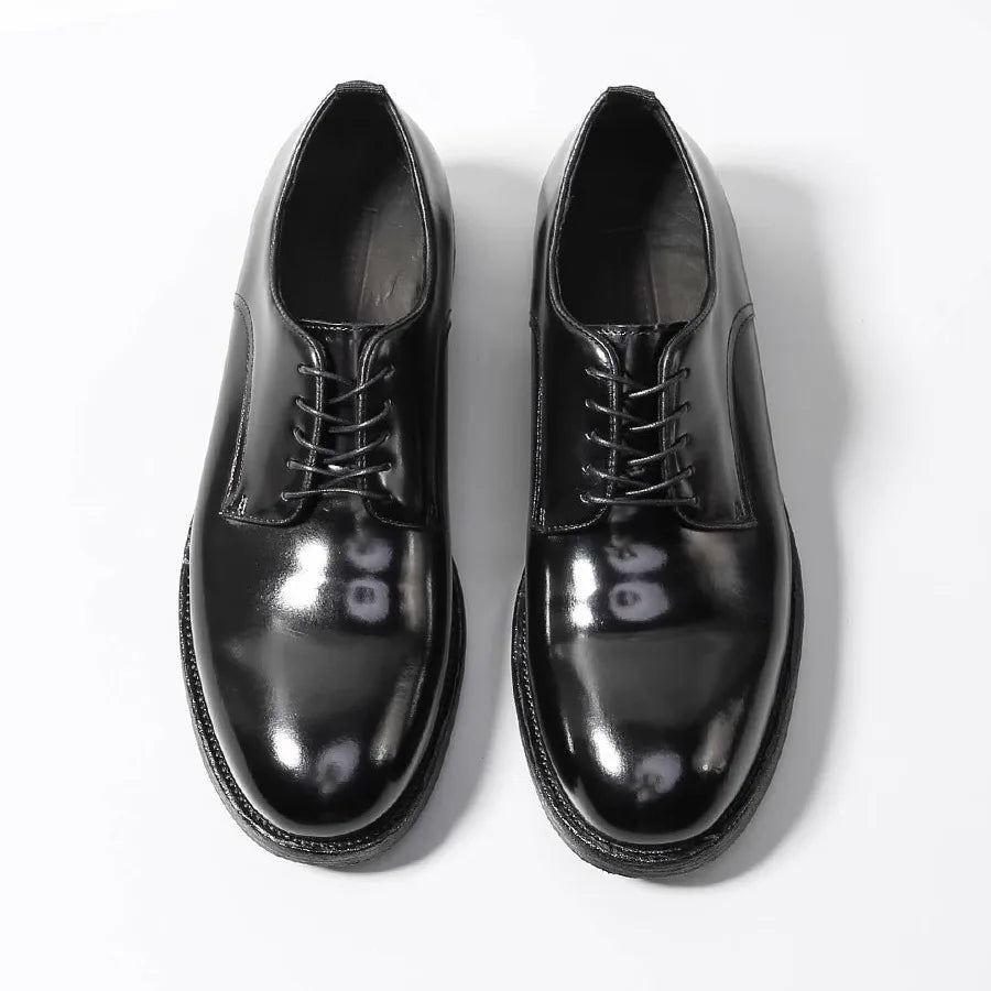 Men's Luxury Horsehide Oxford Shoes - Handcrafted Goodyear Welt Dress Shoes for Business/Wedding, Premium Formal Leather Shoes w