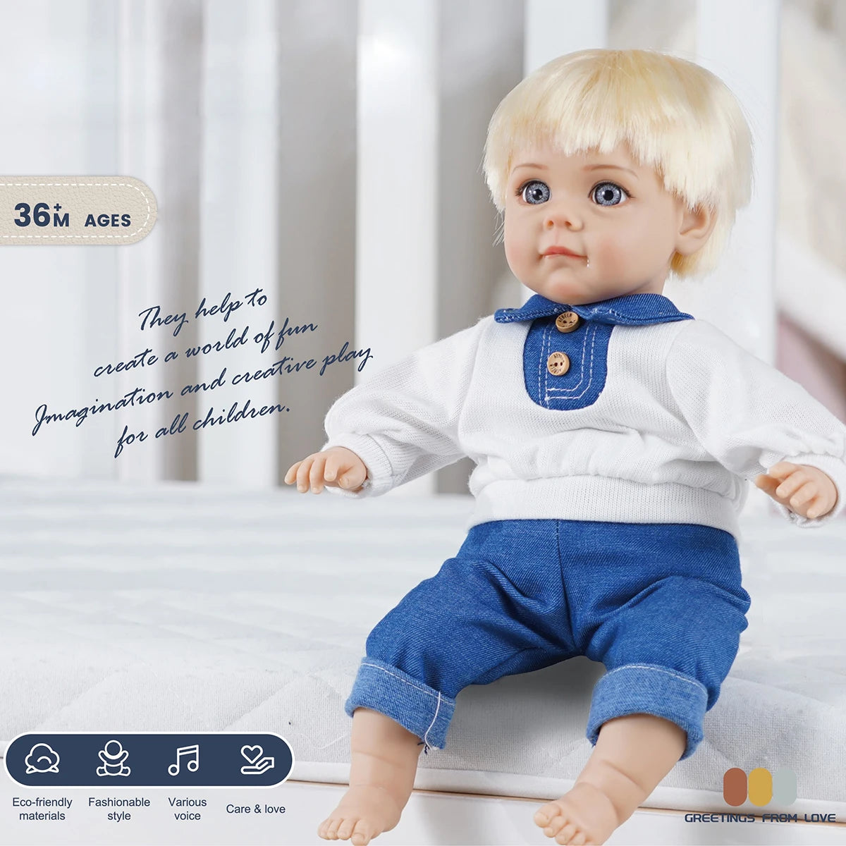 Bebe Reborn Doll 14 Inch 35CM  Boy Baby Doll With Fashion Clothes Soft Skin Cotton Body Lifelike Realistic Baby Children Gift