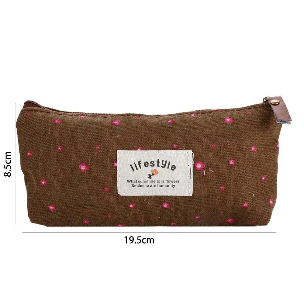 School Supplies Kawaii Makeup Bag Student for Girl Fabric Pen Bags Pencil Bag Pencil Case Zipper Pouch