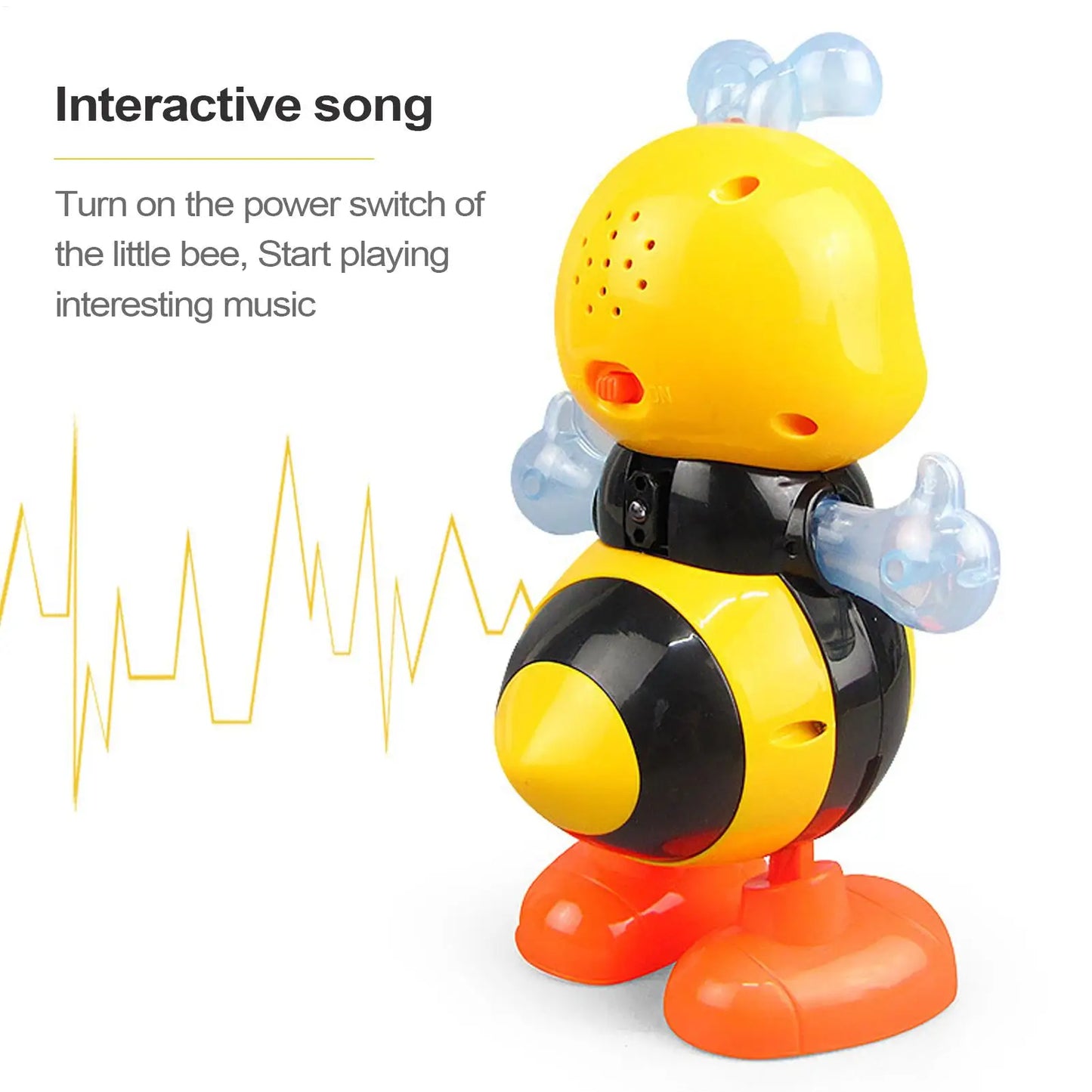 Baby Bee Toy Musical Interactive Toy Sensory Fun Developmental Cartoon Toy Kids Gifts Electric with Lights Dancing Robo