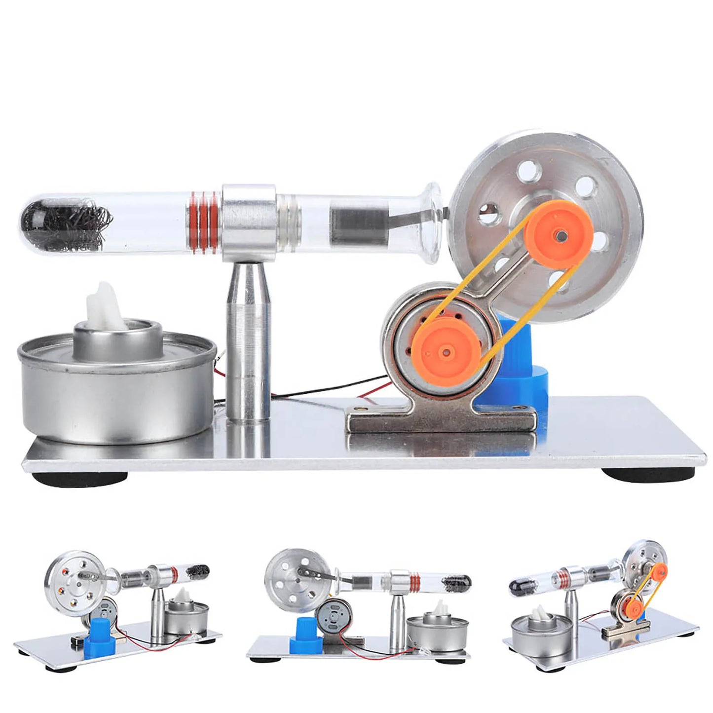Stirling Engine Generator Single Cylinder Sterling Engine Model Steam Power Physics Science Laboratory Teaching Tool