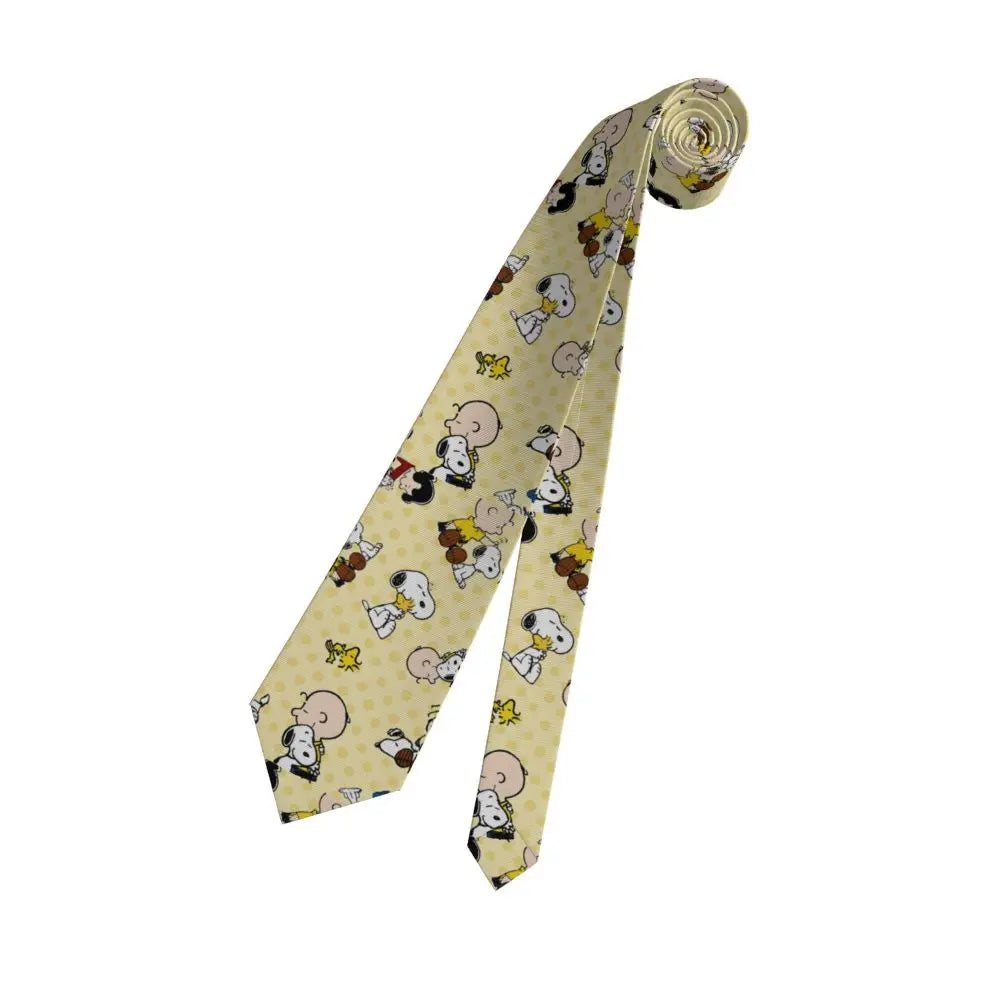 Personalized Fashion S-Snoopys Neckties Men Silk Cartoon Office Neck Tie