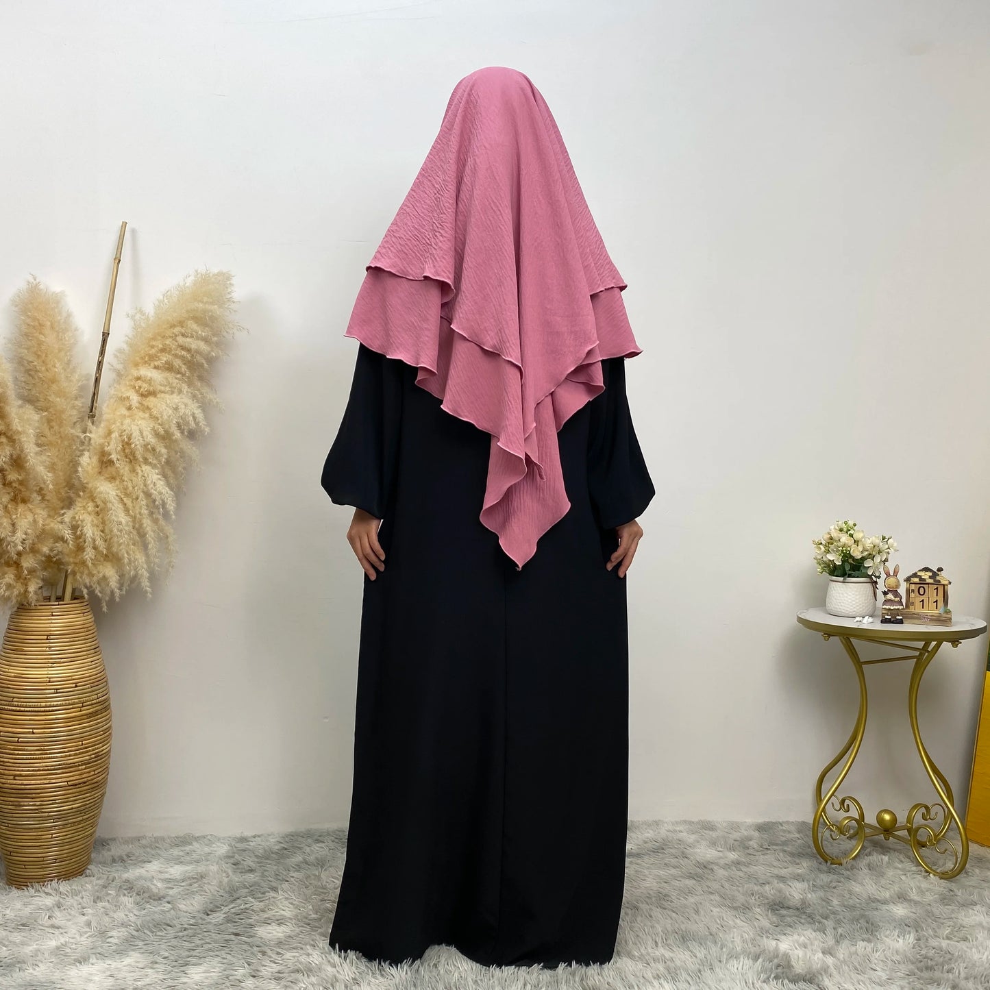 Islamic Clothing Women Muslim Plain Long Khimar Hijab Scarf Headcover Eid Prayer Garment Headdress Dubai Saudi Turkey Indonesia