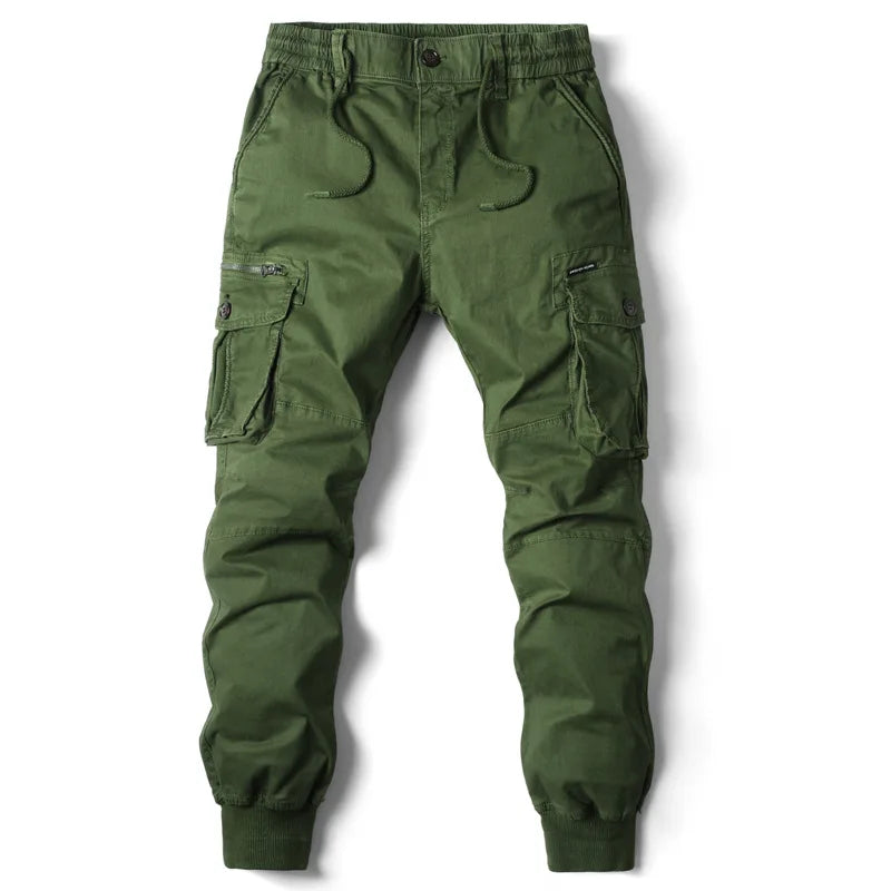 2025 New Spring Men's Cotton Cargo Pants Clothing Autumn Casual Fashion Elastic Waist Quality Pantalones Tipo Cargo Pants Men