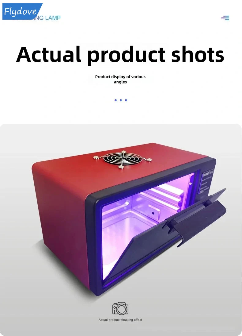 UV Curing Box High Intensity Ultraviolet Lamp OCA Oven 365nm 395nm 405nm LED UV OVEN Cabinet For UV Resin Fast Flexible Screen