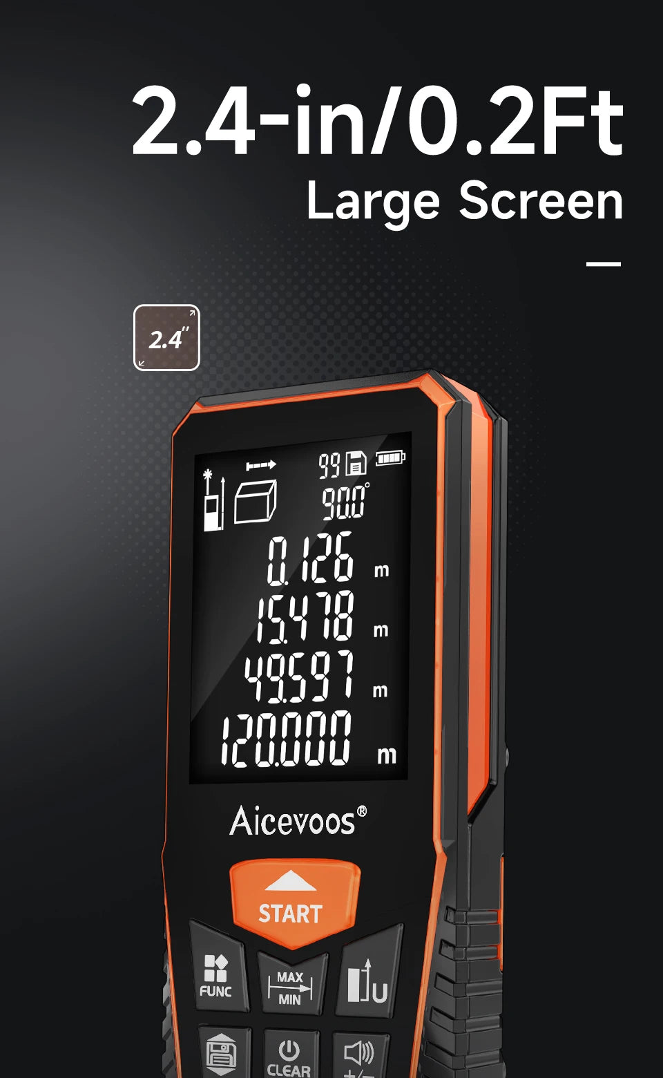 Aicevoos Digital Laser Rangefinder 50M 70M 100M 120M Laser Distance Meter Trena Laser Tape Measure Roulette Range Finder