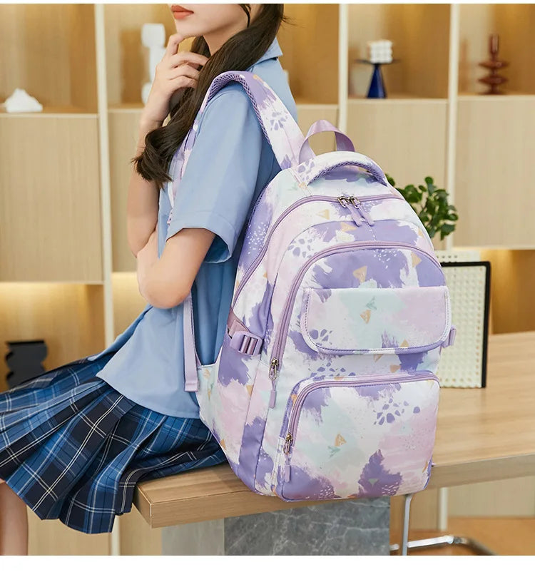 School Bags for Girls Set Waterproof Girls' School Backpack Pencil Cases Lunchbox Aesthetic Class Bags Designer Luxury Back Pack