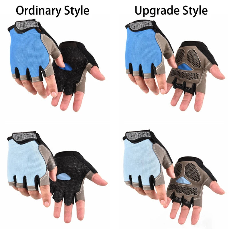 Fingerless Gym Gloves for Men Women Breathable Anti Slip Fitness Training Gloves for Bodybuilding Cycling Sports