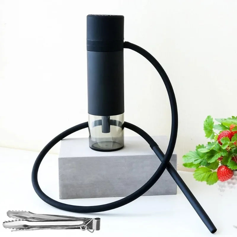 Acrylic 25cm Smoking Pipe Hookah Set with Ceramic Tobacco Grass Bowl Cigarette Holder Portable Shisha Pipa kit Gadgets for men