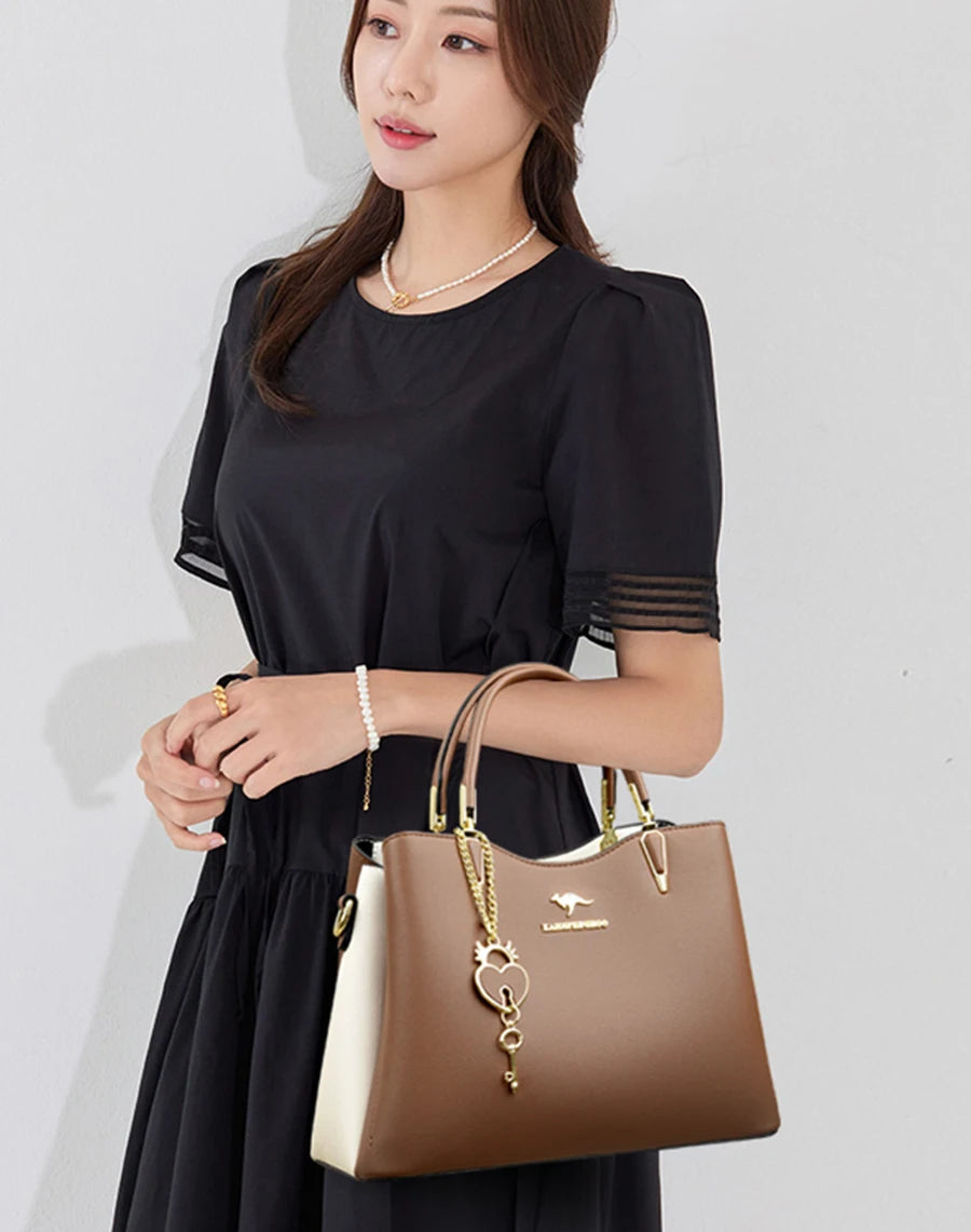 Ladies Quality Leather Shoulder Bags 2023 Luxury Handbags For Womens Designer Fashion Large Capacity Casual Tote Bag Sac A Main