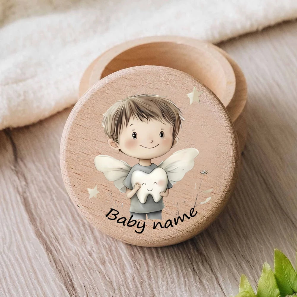 Personalised Baby First Tooth Wooden Tooth Box Milk Teeth Storage Collect Teeth Custom Name Keepsake Boxes Abiraterone acetate