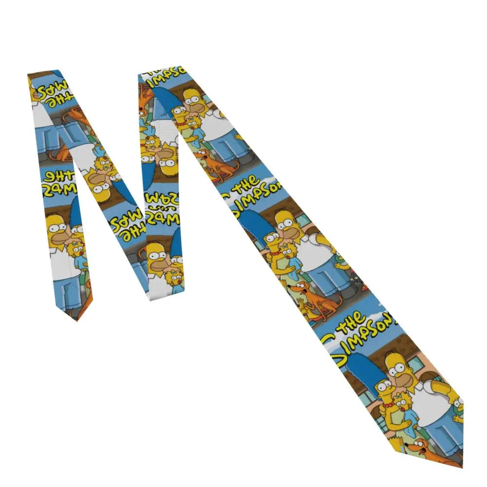 Personalized The S-Simpsones Homer Neck Ties Men Formal Silk Wedding Neckties
